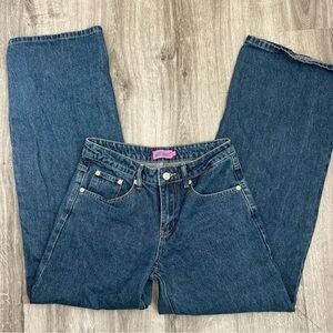 Edikted Low-rise Dark Wash Straight Leg Jeans Size XS